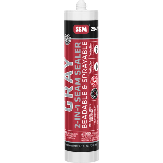 SEM 2-IN-1 Seam Sealer - 9.5oz Tube - Grey [29472]