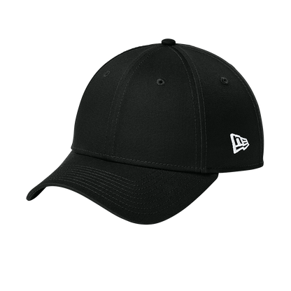 Black cap with a New Era logo on a white background