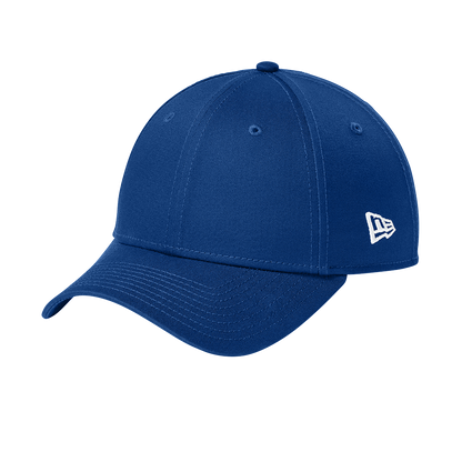 Blue baseball cap with a brand logo on a white background