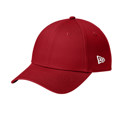 Red baseball cap with a brand logo on a white background