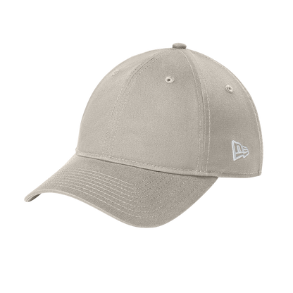 Beige cap with a brand logo on a white background