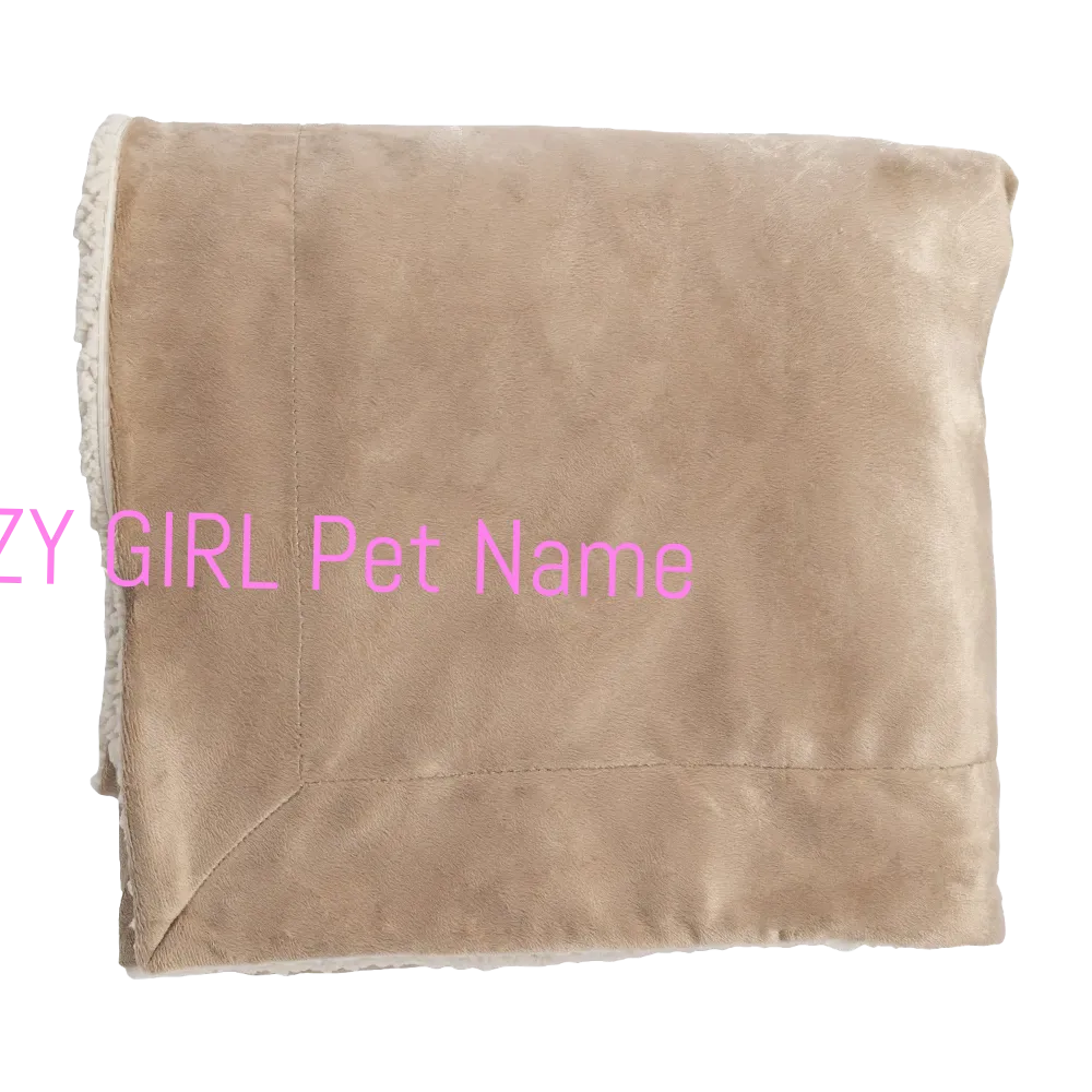 Micro Mink Sherpa Pet Blanket - Custom Embroidered