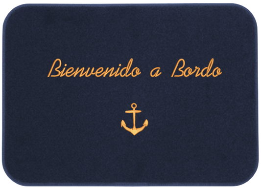 Bienvenido a Bordo Boat Mat with Anchor