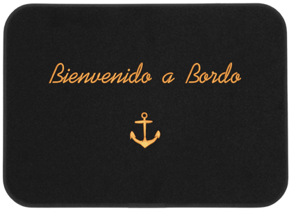 Bienvenido a Bordo Boat Mat with Anchor