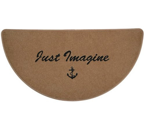 Personalized Boat Mat - SEMI CIRCLE 17" x 33"