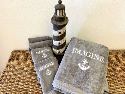 6 Piece Luxury Towel Set - Custom Embroidery