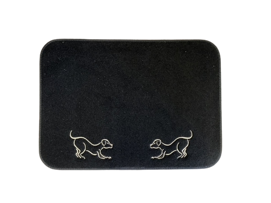 Black Playing Dogs Pet Mat
