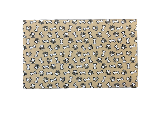 Large Rubber Pet Mat Tan Bones