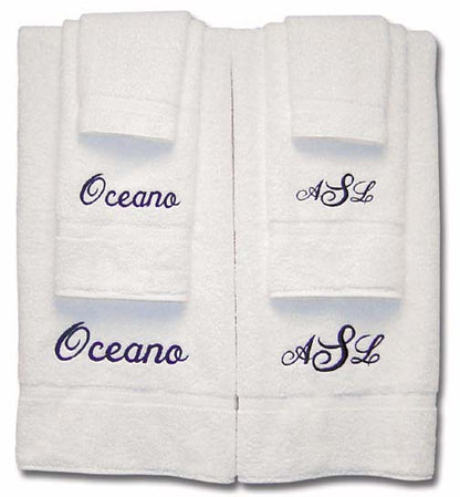 6 Piece Luxury Towel Set - Custom Embroidery